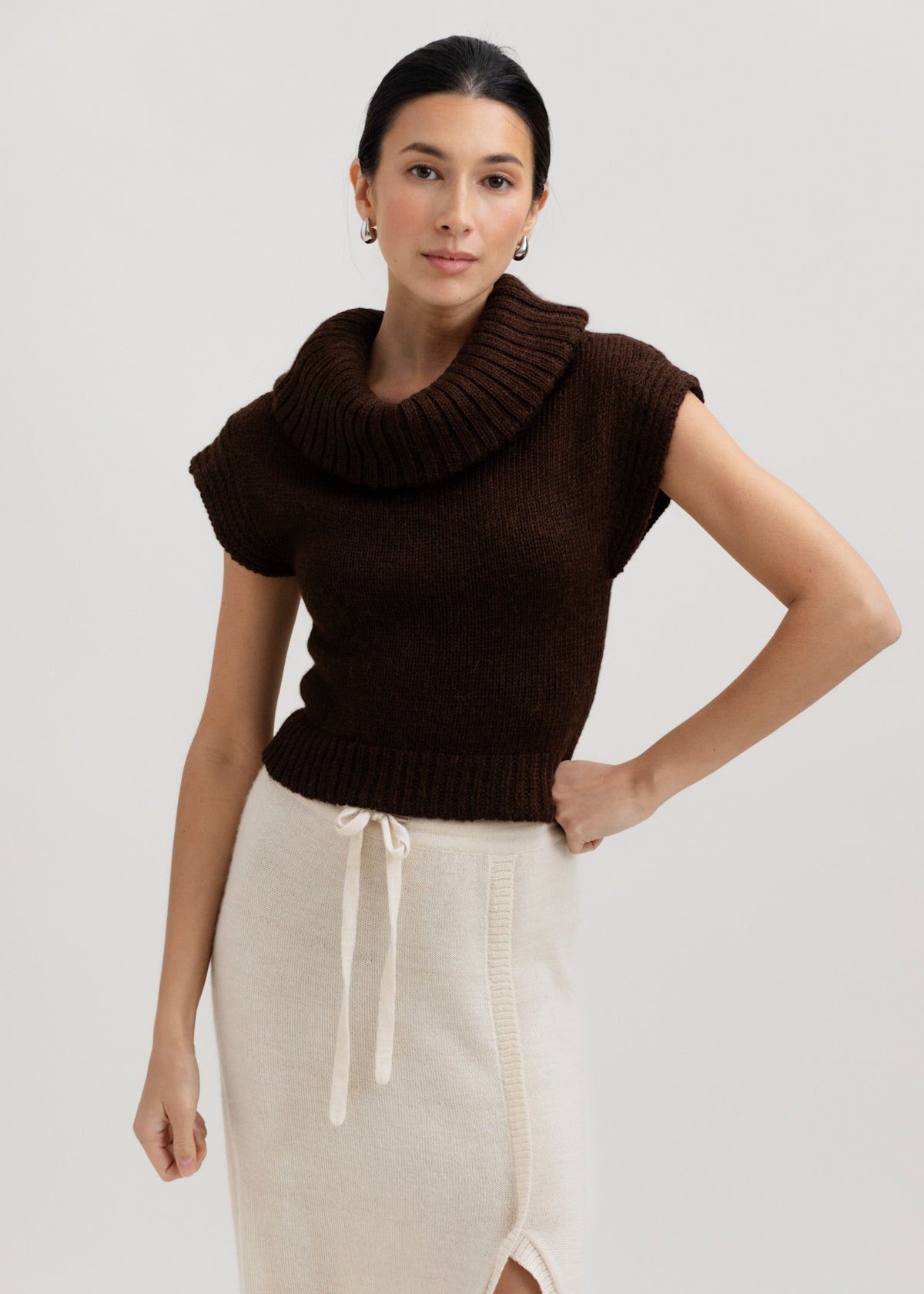 The Luna Top in Chocolate Brown