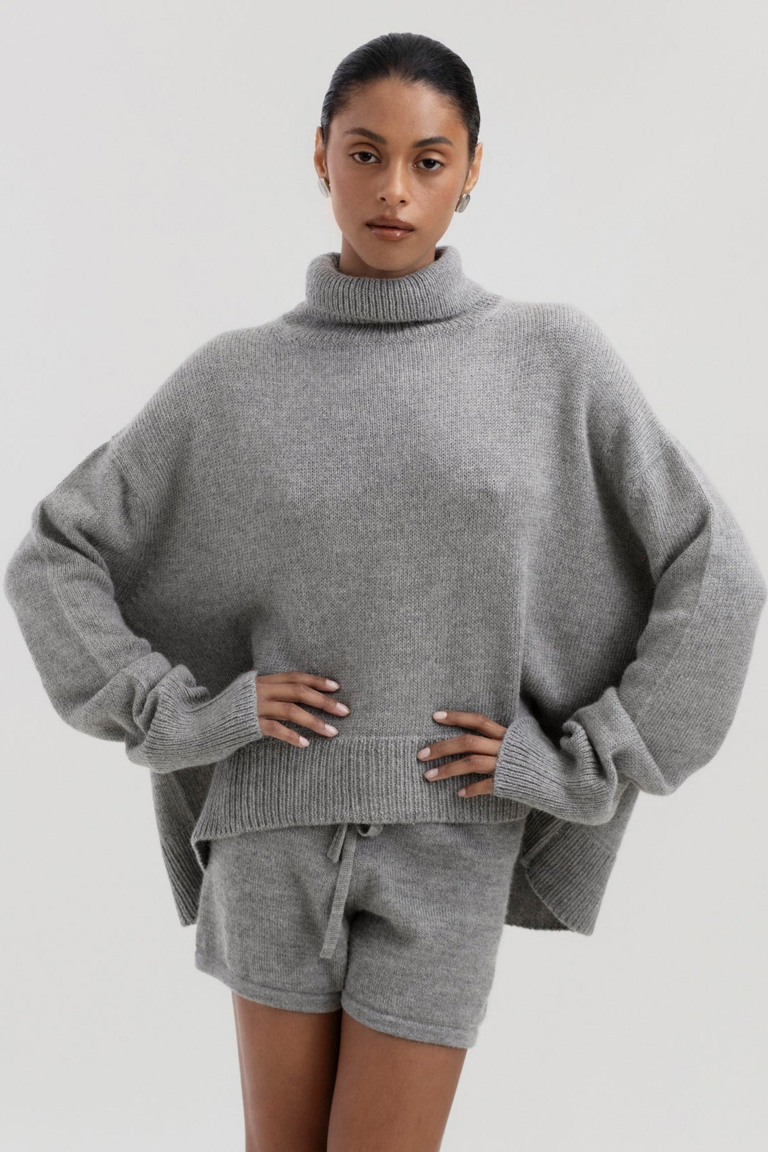 The Cedar Sweater in Mist Grey