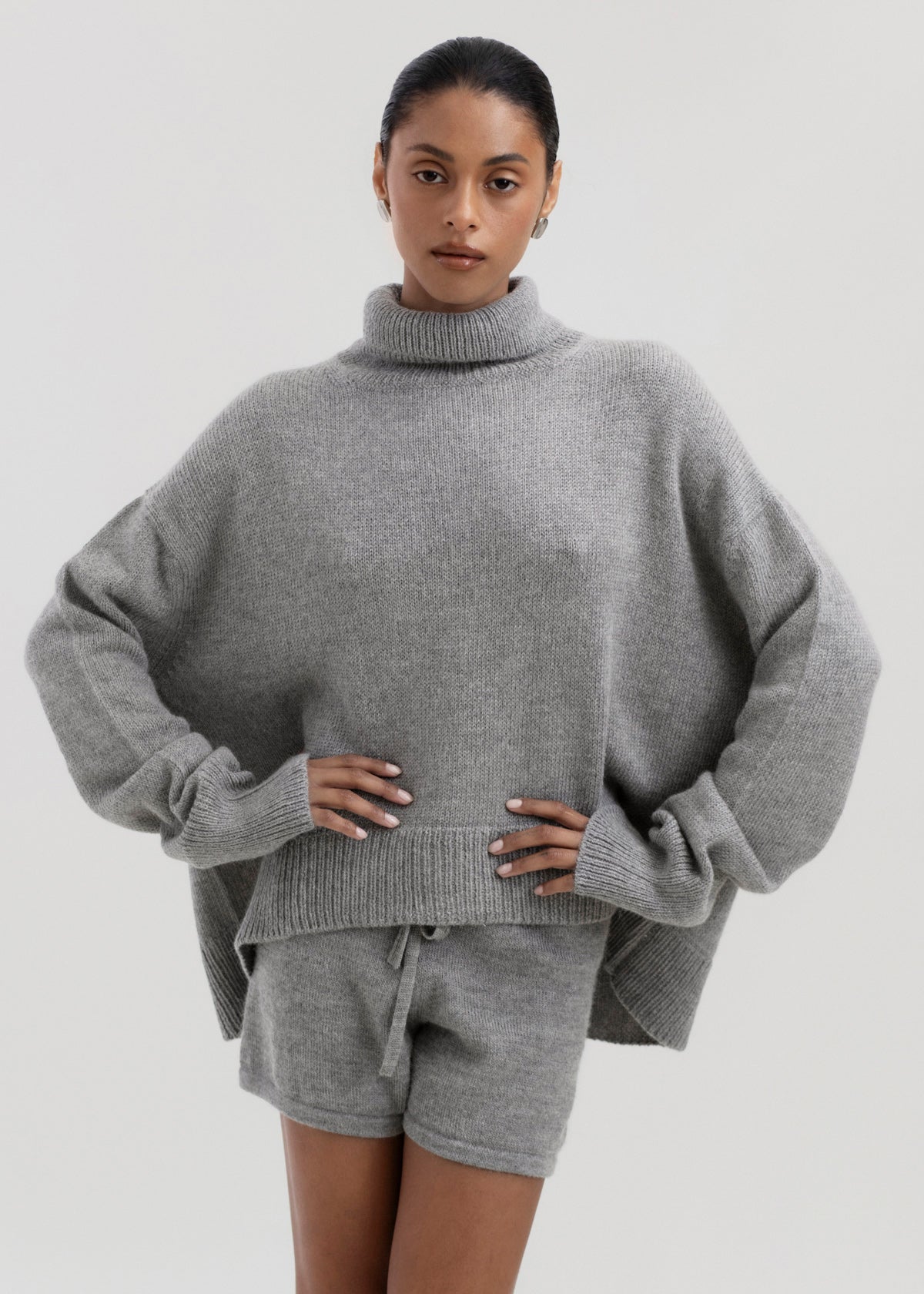 The Cedar Sweater in Mist Grey
