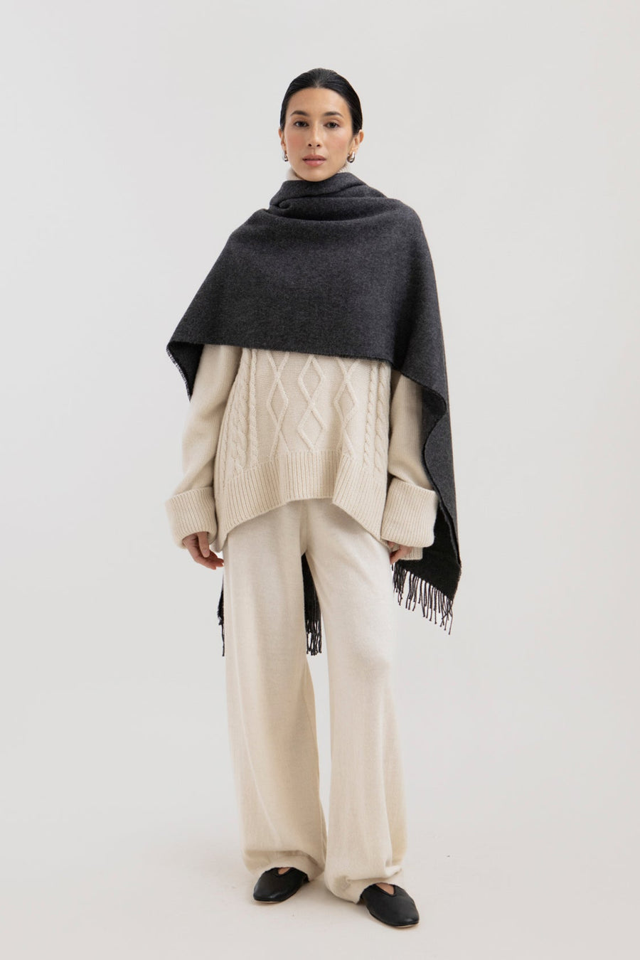 The Riley Scarf in Charcoal