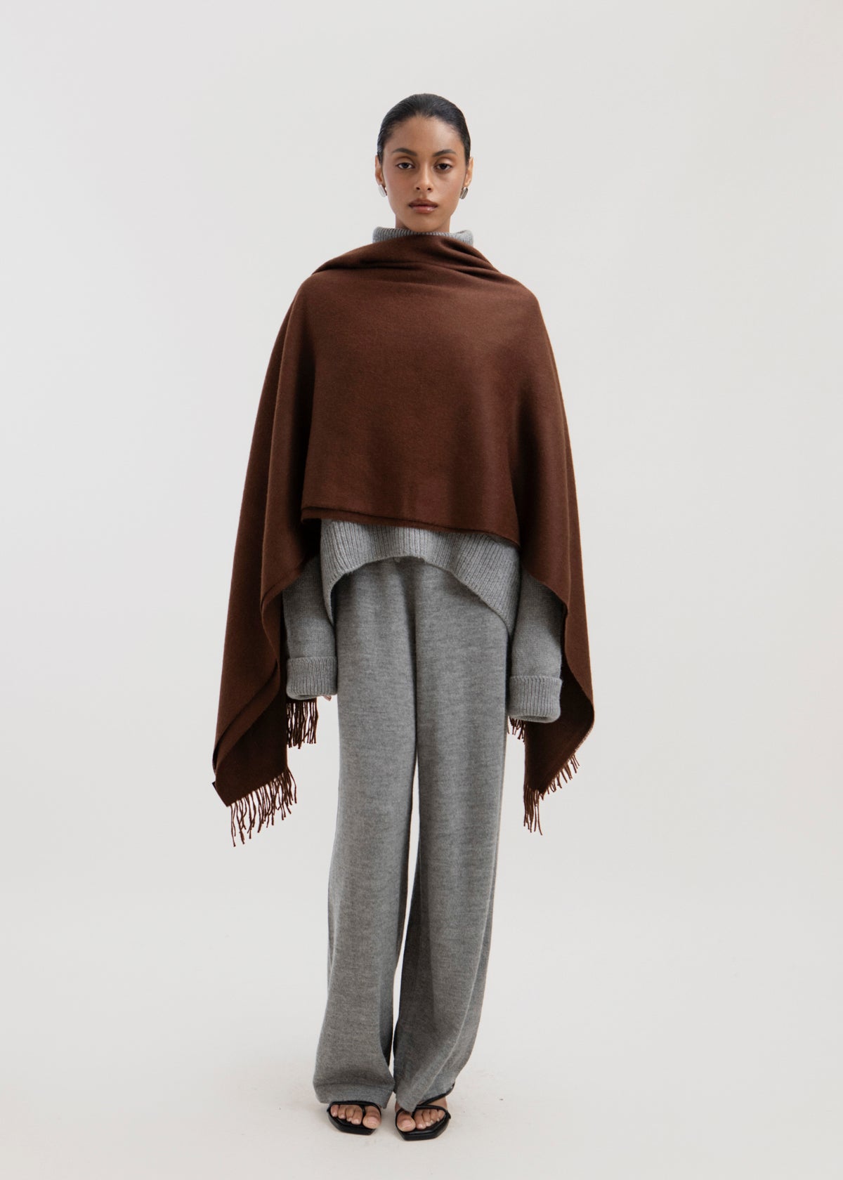 The Riley Scarf in Chocolate Brown