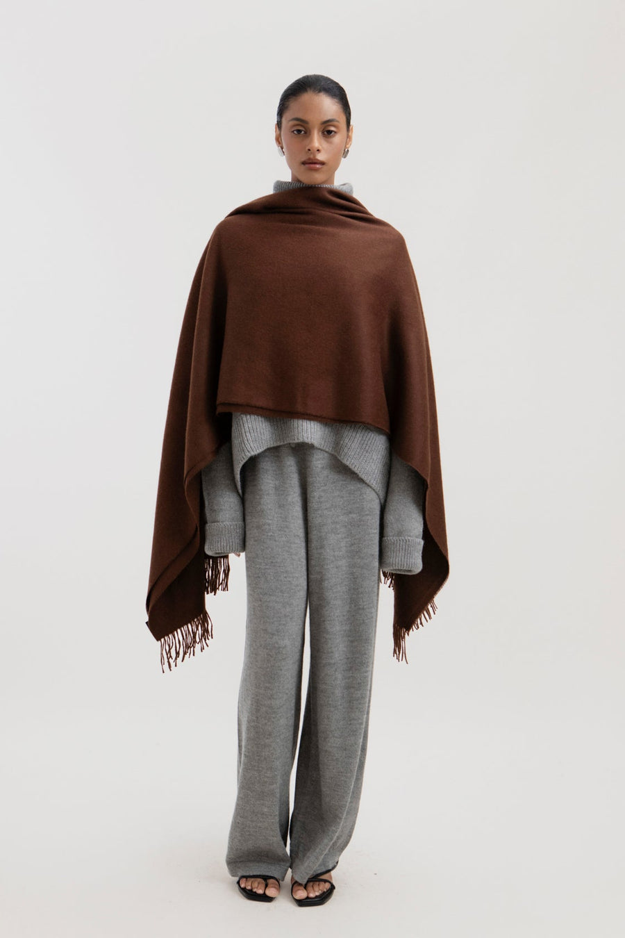 The Riley Scarf in Chocolate Brown
