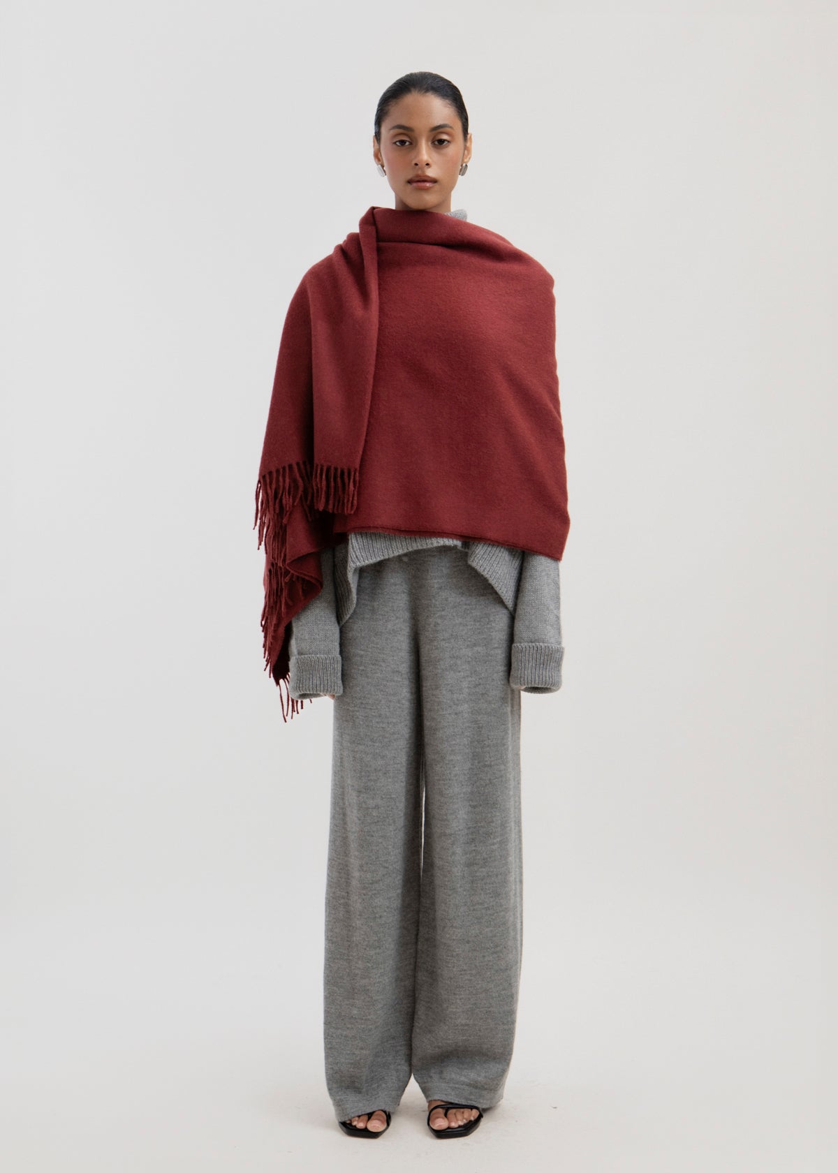 The Riley Scarf in Burgundy