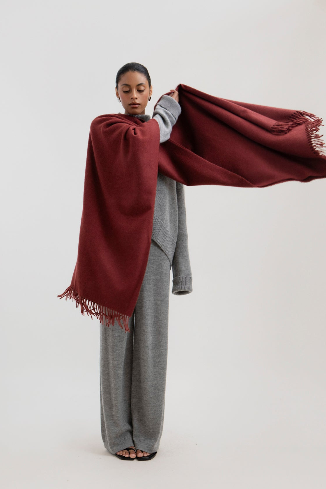 The Riley Scarf in Burgundy