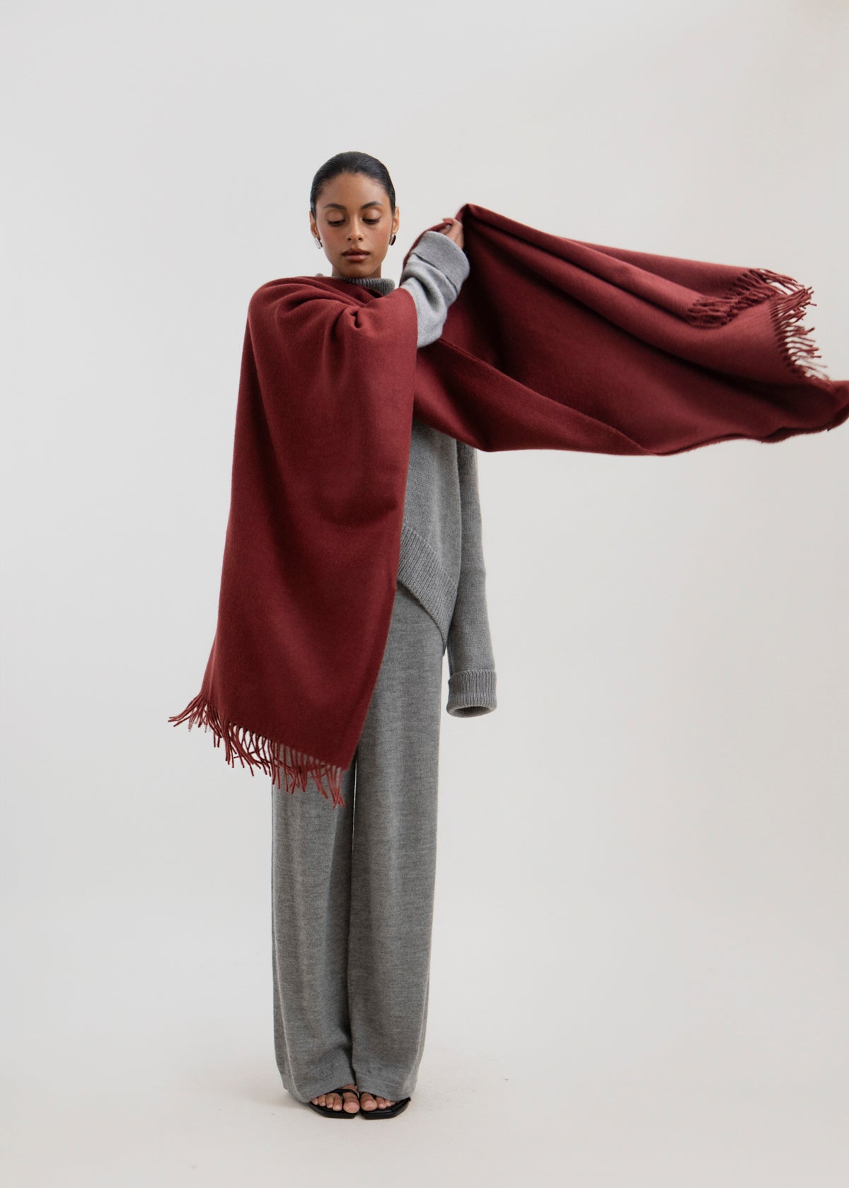 The Riley Scarf in Burgundy