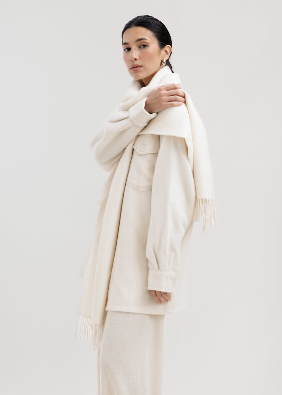 The Rowan Scarf in Cream