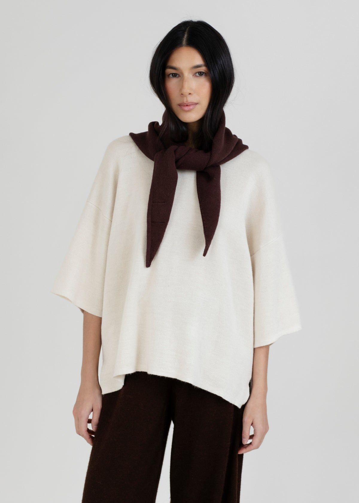 The Nora Scarf in Chocolate Brown