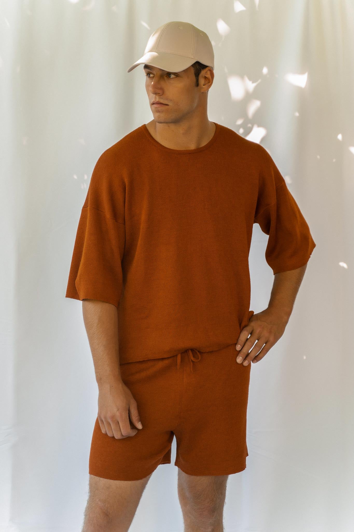 The Solace Relaxed Fit T-Shirt in burnt orange