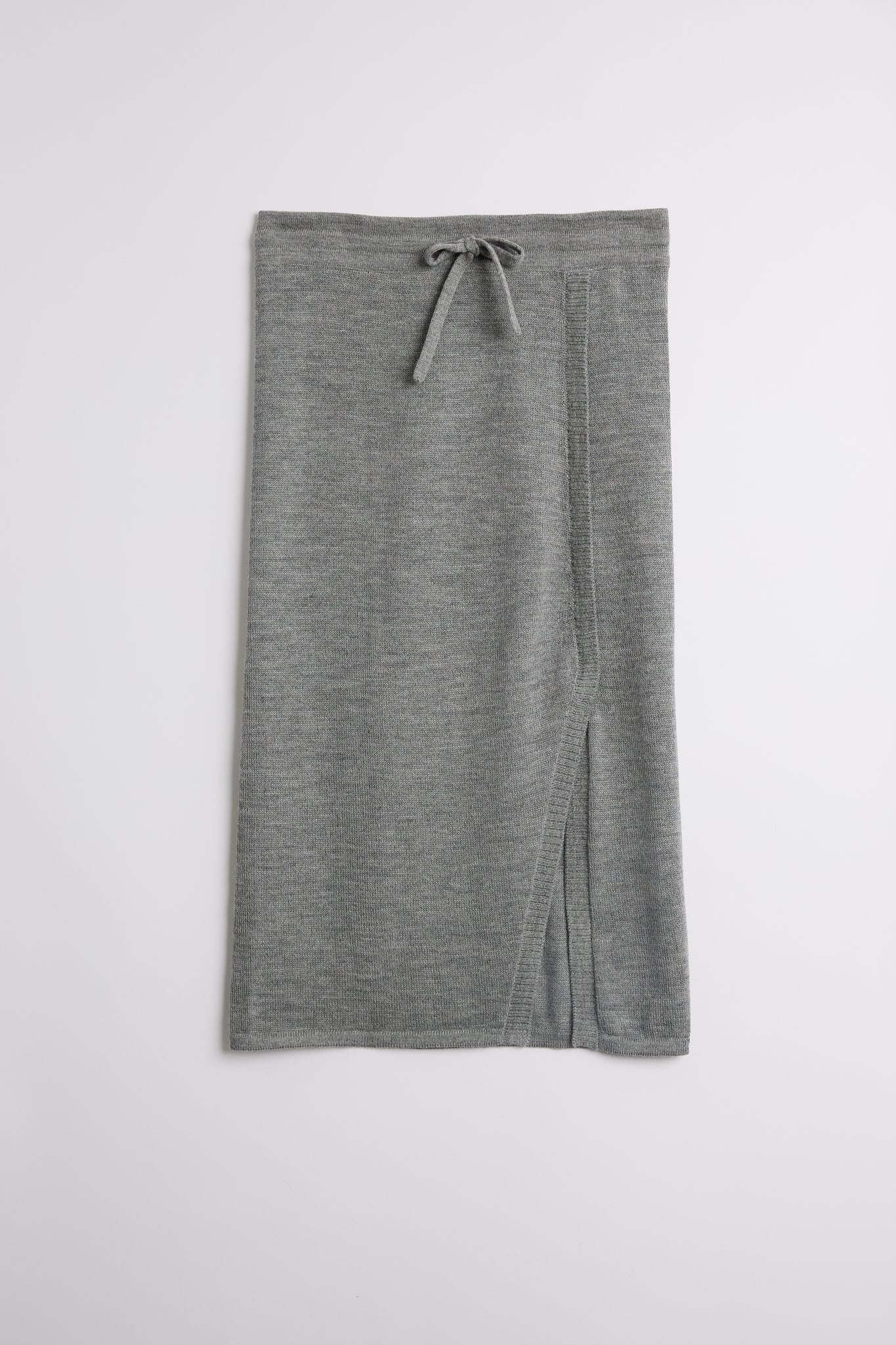 The Elise Midi Skirt in Mist Grey